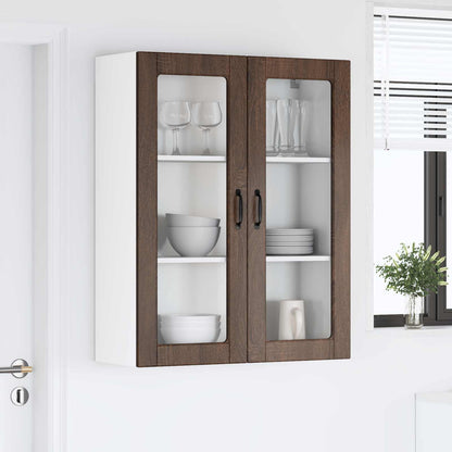 vidaXL Küchenwandschrank mit Tür Braun Eichen-Optik 80 x 31 x 100 cm
