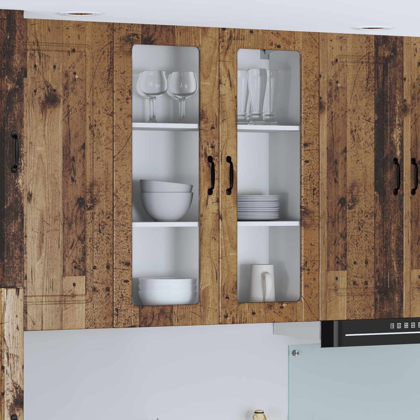 vidaXL Armoire murale de cuisine bois de récupération 80 x 31 x 100 cm bois d'ingénierie