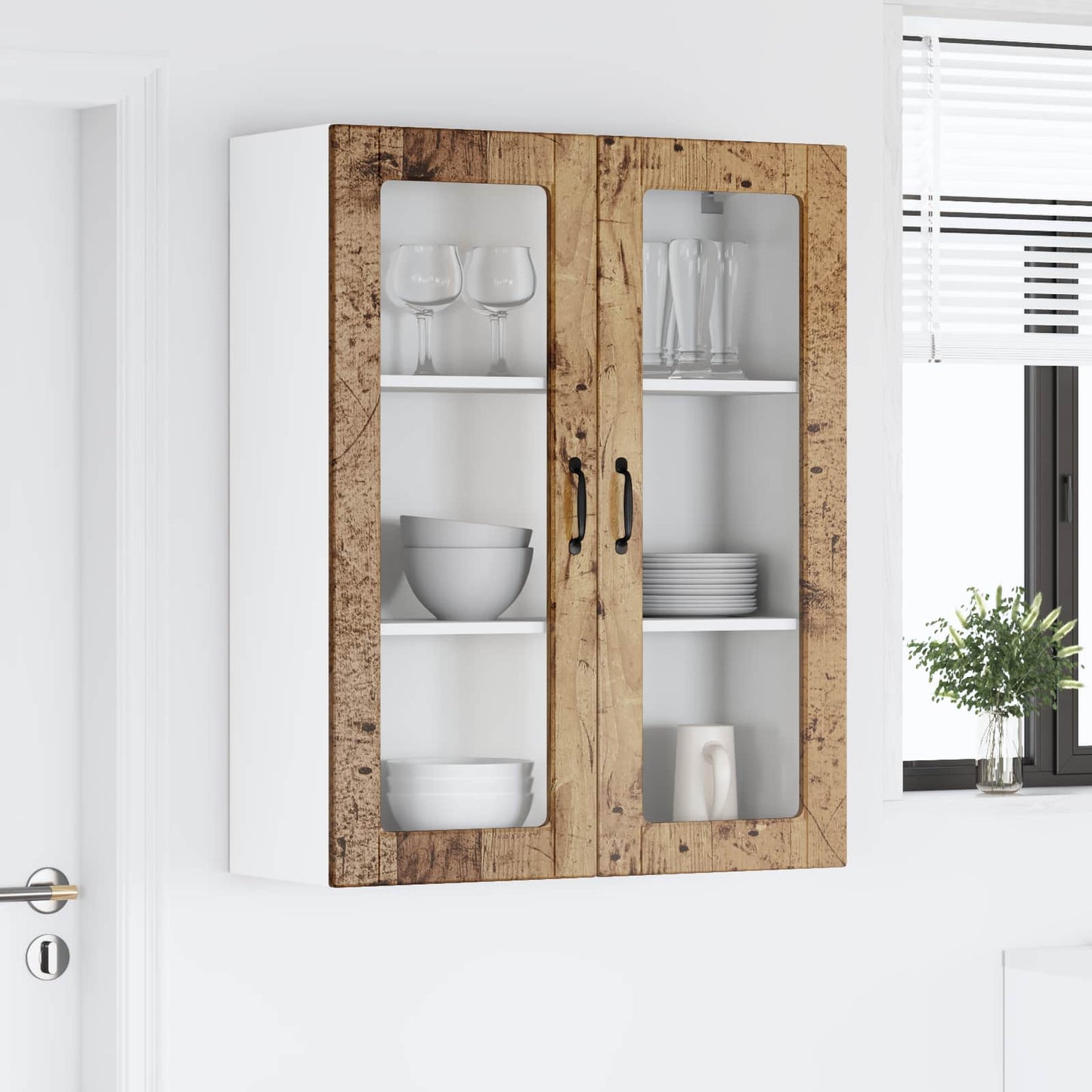 vidaXL Armoire murale de cuisine bois de récupération 80 x 31 x 100 cm bois d'ingénierie