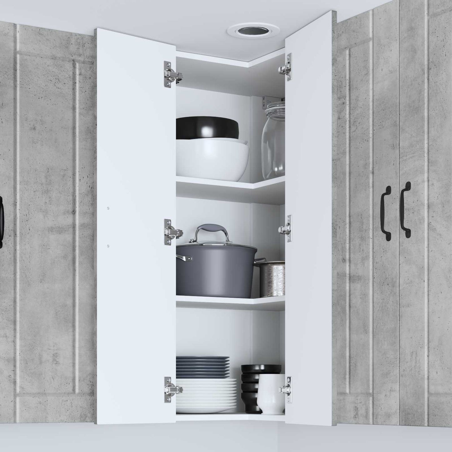 vidaXL Küchenschrank Beton Grau 57 x 57 x 100 cm Holzwerkstoff