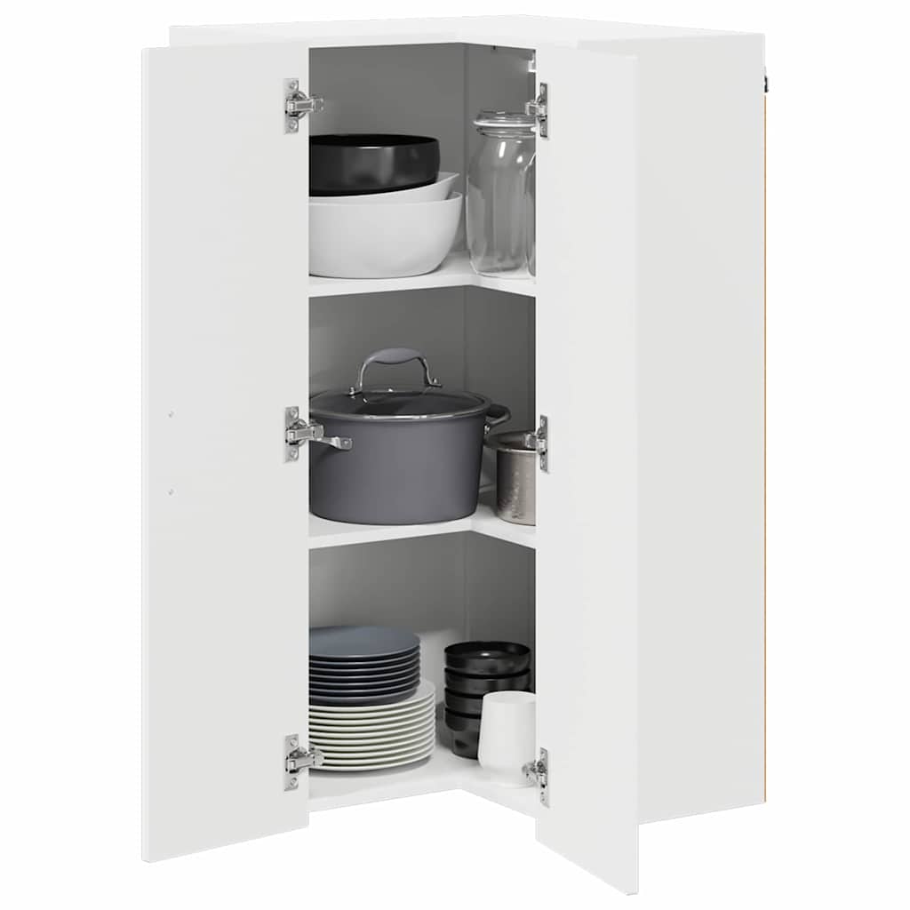 vidaXL Küchenschrank Hochglanz Weiß 57 x 57 x 100 cm Holzwerkstoff