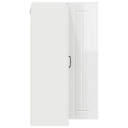 vidaXL Küchenschrank Hochglanz Weiß 57 x 57 x 100 cm Holzwerkstoff