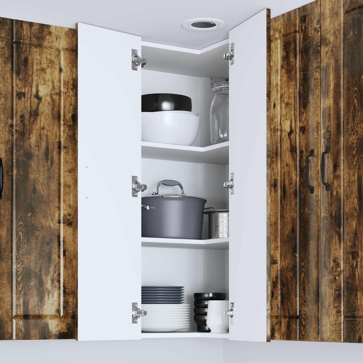 vidaXL Küchenschrank Geräucherte Eiche 57 x 57 x 100 cm Holzwerkstoff