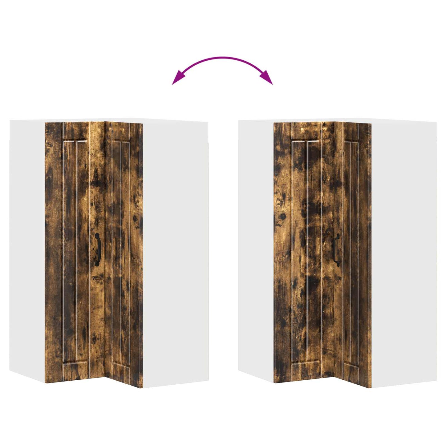 vidaXL Küchenschrank Geräucherte Eiche 57 x 57 x 100 cm Holzwerkstoff