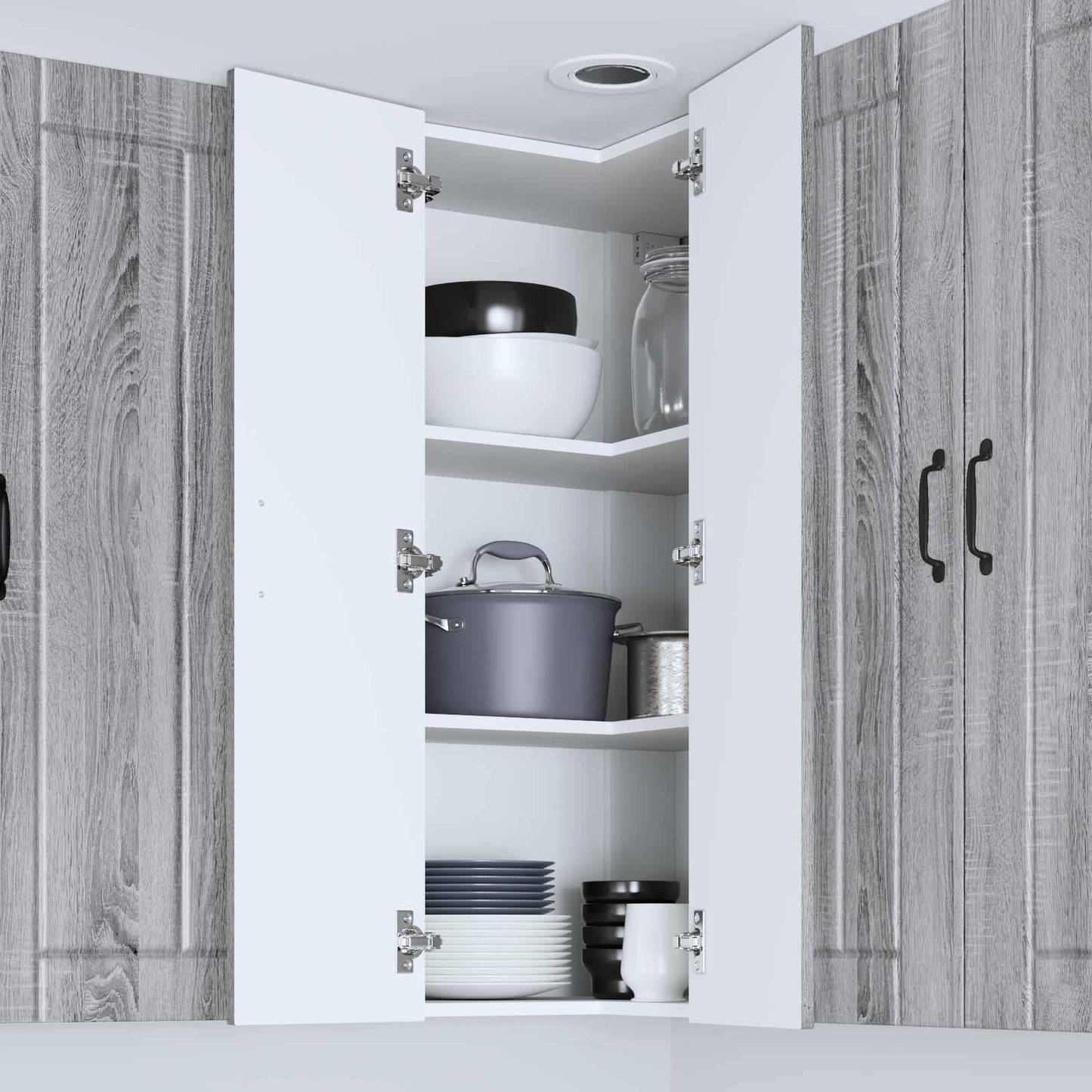 vidaXL Küchenschrank Graues Sonoma 57 x 57 x 100 cm Holzwerkstoff