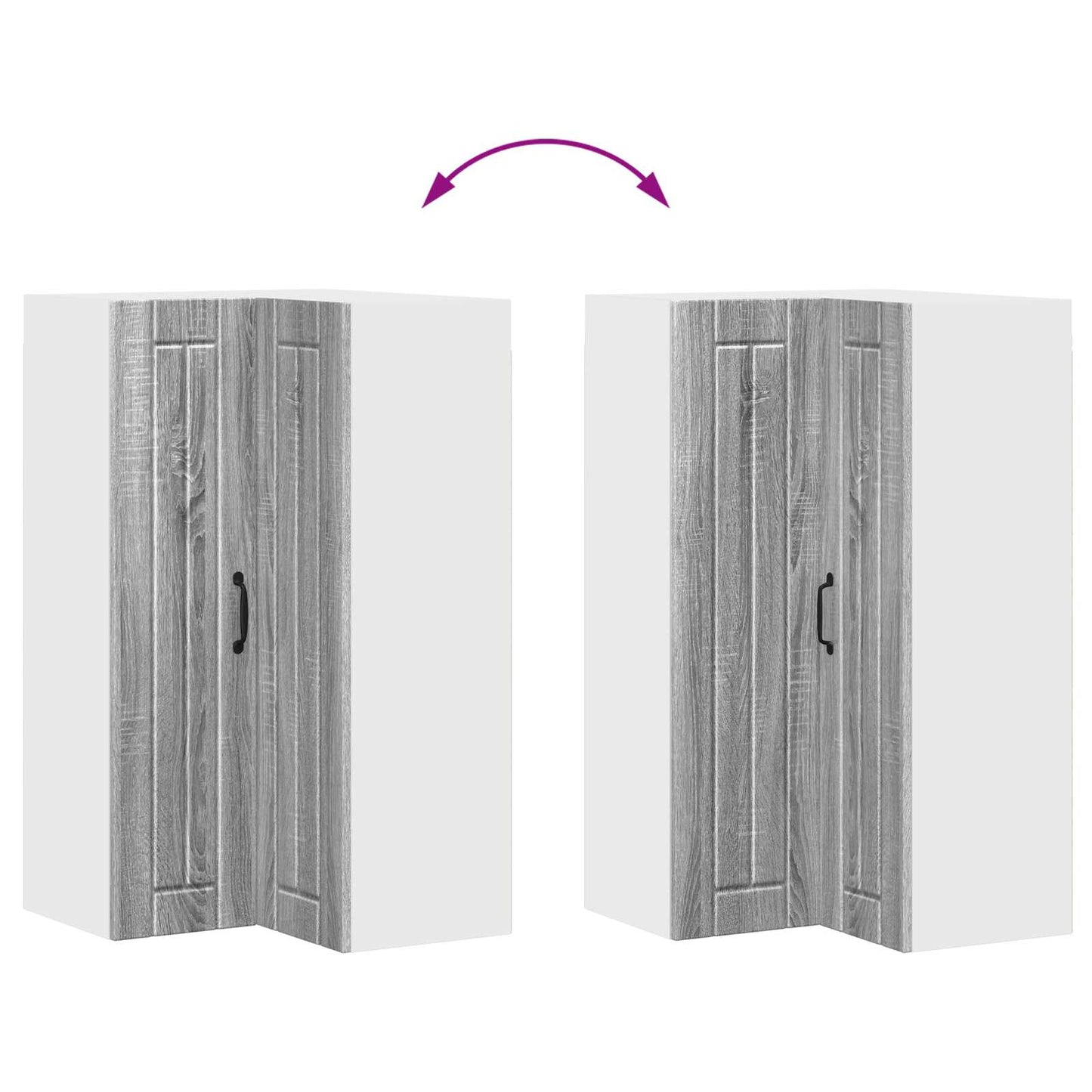 vidaXL Küchenschrank Graues Sonoma 57 x 57 x 100 cm Holzwerkstoff