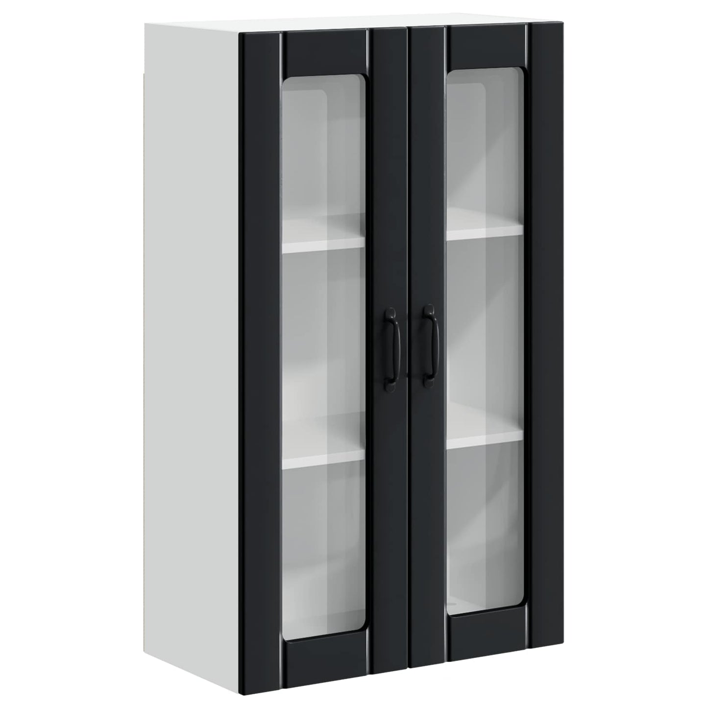 vidaXL Küchenwandschrank Schwarz 60 x 31 x 100 cm Holzwerkstoff