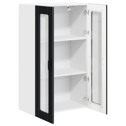vidaXL Küchenwandschrank Schwarz 60 x 31 x 100 cm Holzwerkstoff