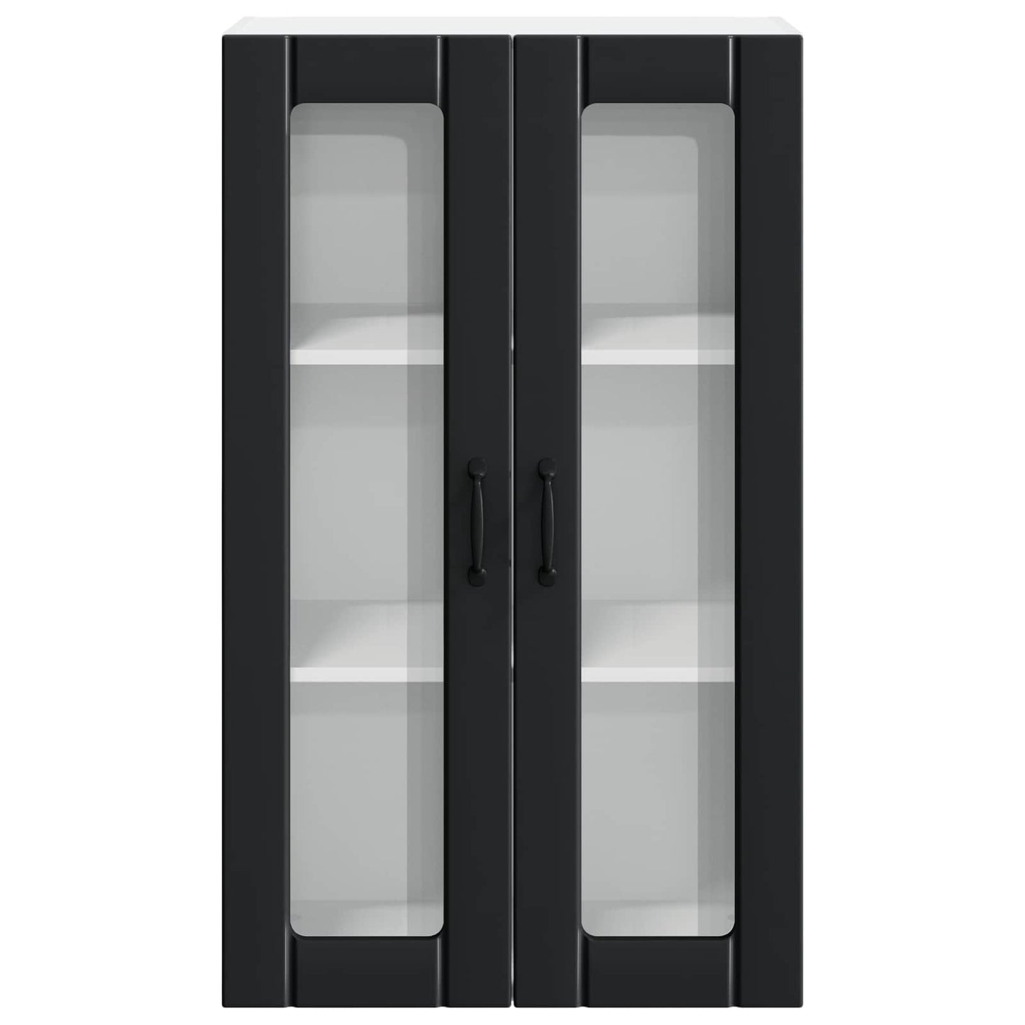 vidaXL Küchenwandschrank Schwarz 60 x 31 x 100 cm Holzwerkstoff