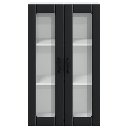 vidaXL Küchenwandschrank Schwarz 60 x 31 x 100 cm Holzwerkstoff