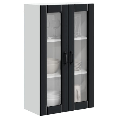 vidaXL Küchenwandschrank Schwarz 60 x 31 x 100 cm Holzwerkstoff