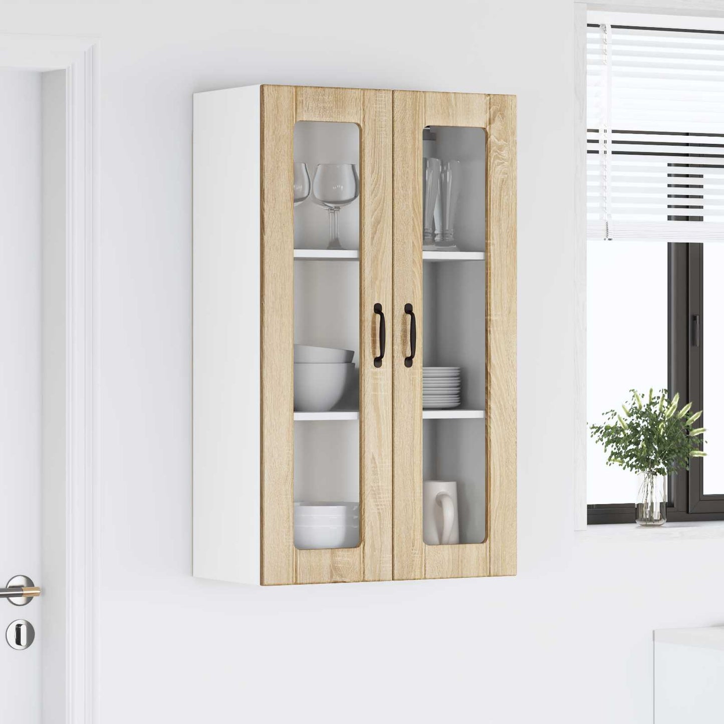 vidaXL Küchenwandschrank Sonoma-Eiche 60 x 31 x 100 cm Holzwerkstoff