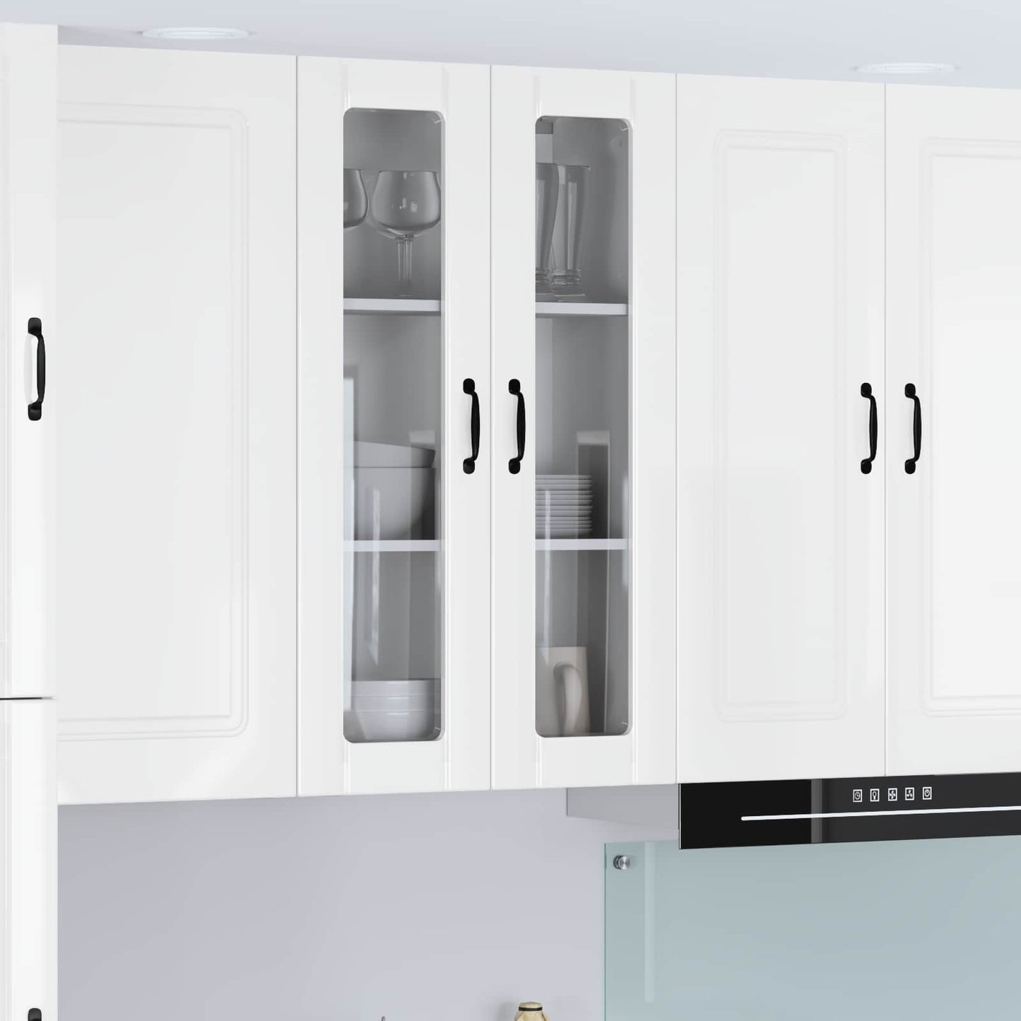 vidaXL Küchenwandschrank Hochglanz Weiß 60 x 31 x 100 cm Holzwerkstoff