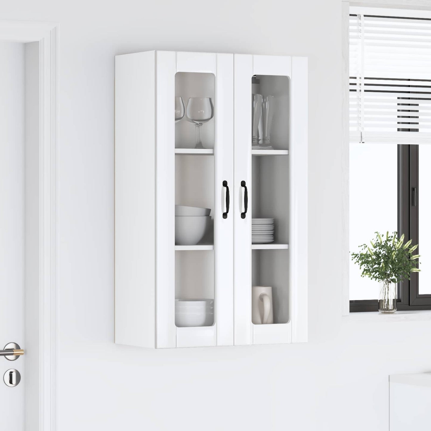 vidaXL Küchenwandschrank Hochglanz Weiß 60 x 31 x 100 cm Holzwerkstoff