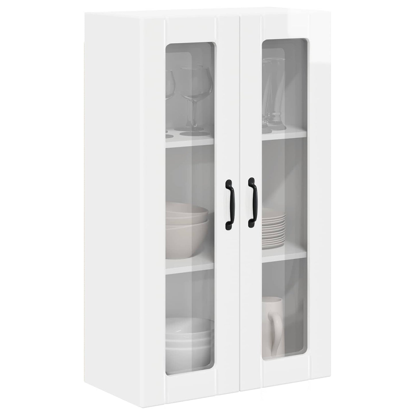 vidaXL Küchenwandschrank Hochglanz Weiß 60 x 31 x 100 cm Holzwerkstoff