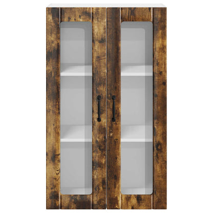 Küchenwandschrank mit Tür Geräucherte Eiche 60 x 31 x 100 cm