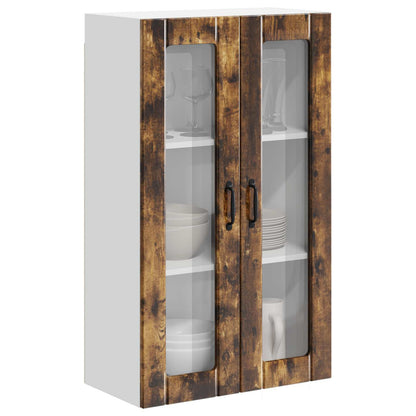 Küchenwandschrank mit Tür Geräucherte Eiche 60 x 31 x 100 cm