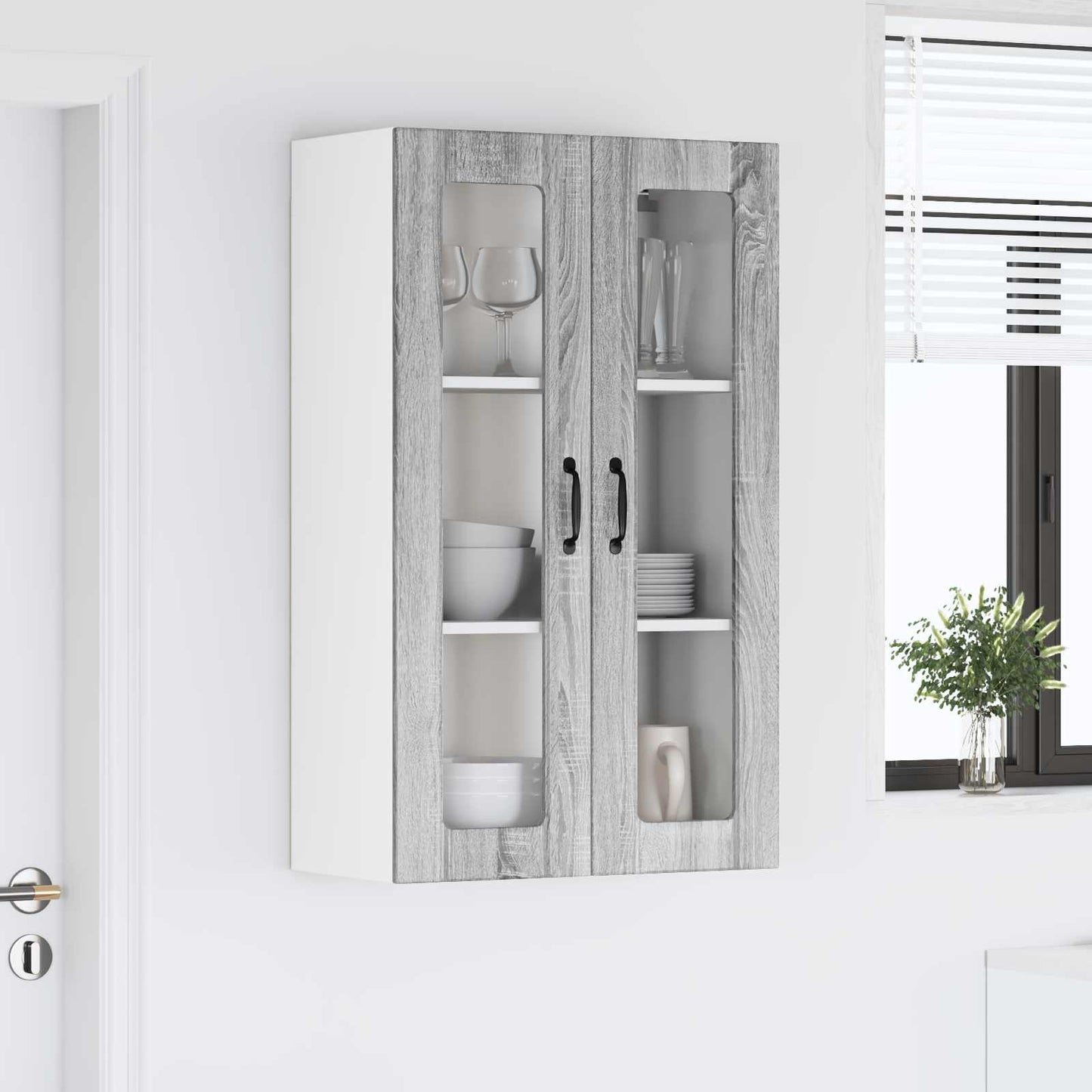 vidaXL Küchenwandschrank Graues Sonoma 60 x 31 x 100 cm Holzwerkstoff