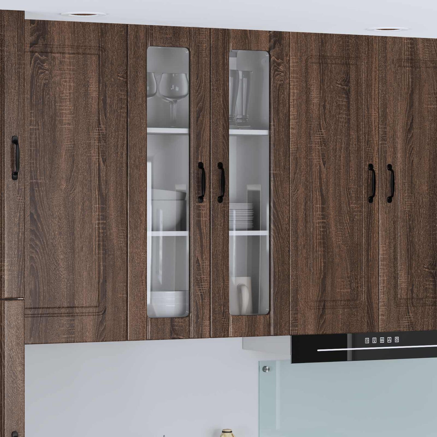 vidaXL Küchenwandschrank mit Tür Braun Eichen-Optik 60 x 31 x 100 cm