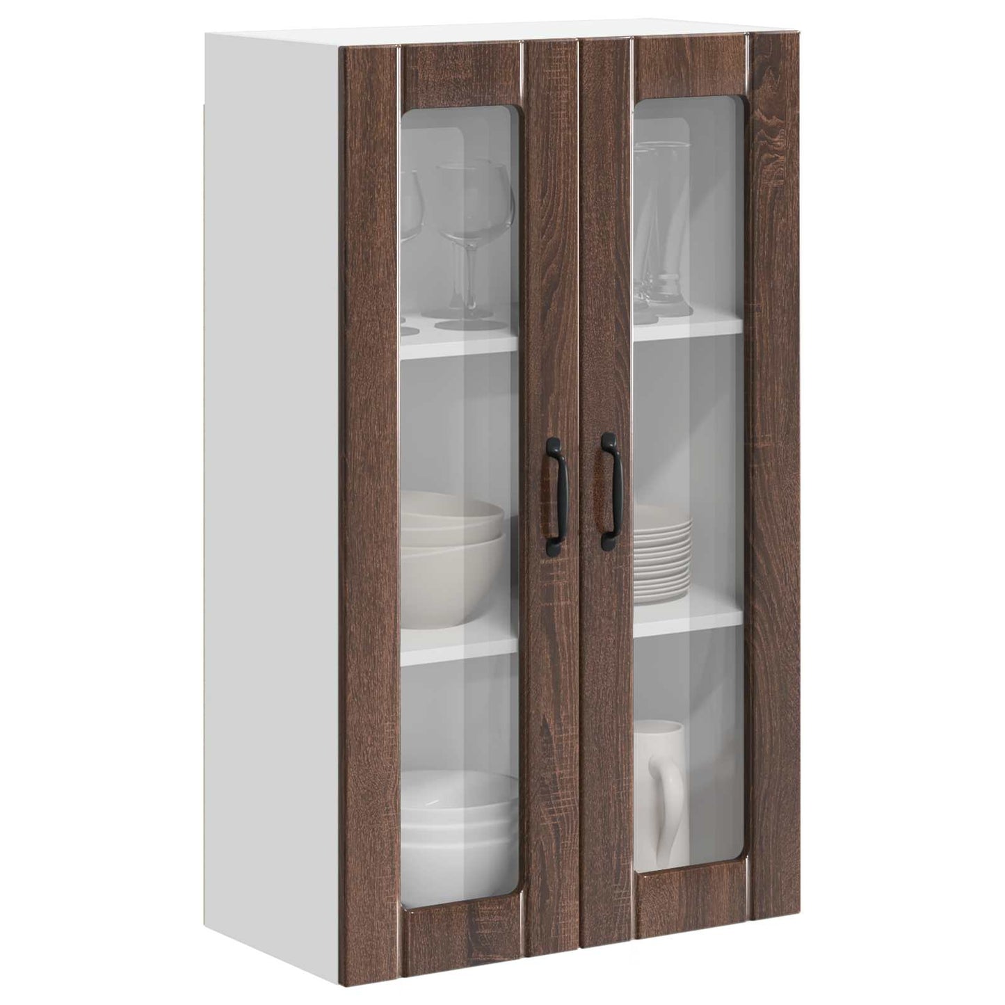 vidaXL Küchenwandschrank mit Tür Braun Eichen-Optik 60 x 31 x 100 cm