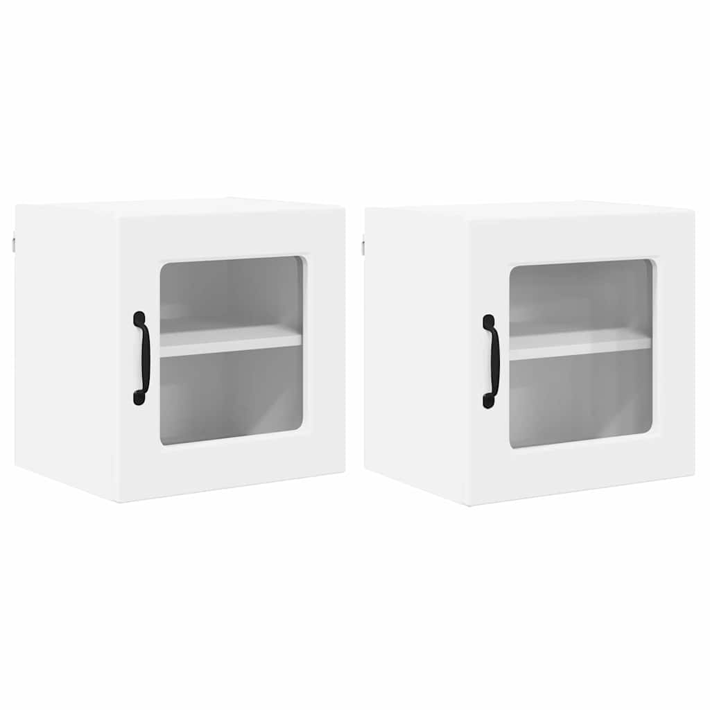 vidaXL Küchenschrank mit Tür 2 pcs Weiß 40 x 31 x 40 cm Holzwerkstoff