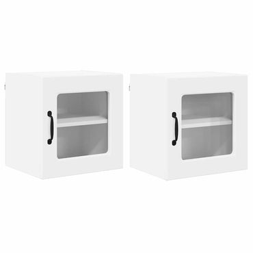 vidaXL Küchenschrank mit Tür 2 pcs Weiß 40 x 31 x 40 cm Holzwerkstoff