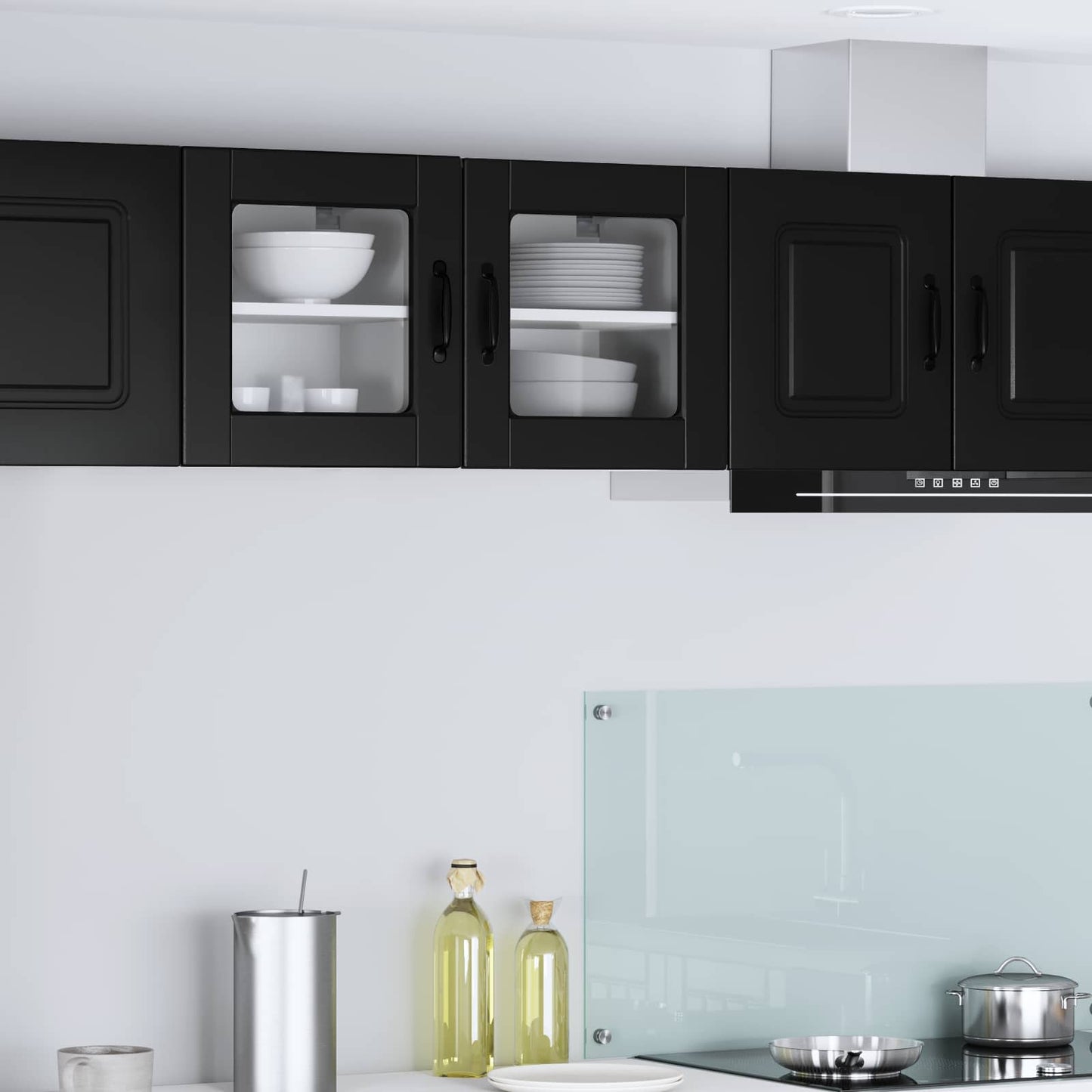 vidaXL Küchenschrank mit Regal Schwarz 40 x 31 x 40 cm Holzwerkstoff