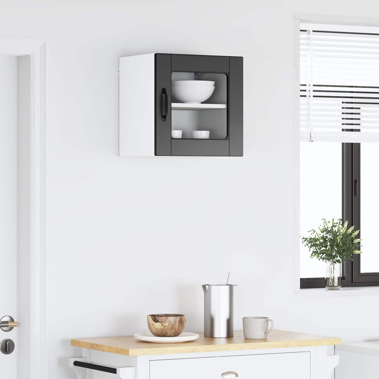 vidaXL Küchenschrank mit Regal Schwarz 40 x 31 x 40 cm Holzwerkstoff