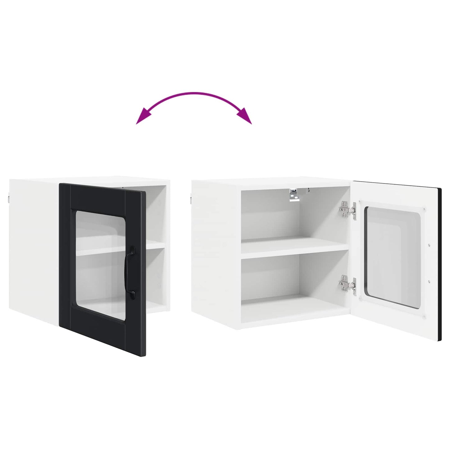 vidaXL Küchenschrank mit Regal Schwarz 40 x 31 x 40 cm Holzwerkstoff
