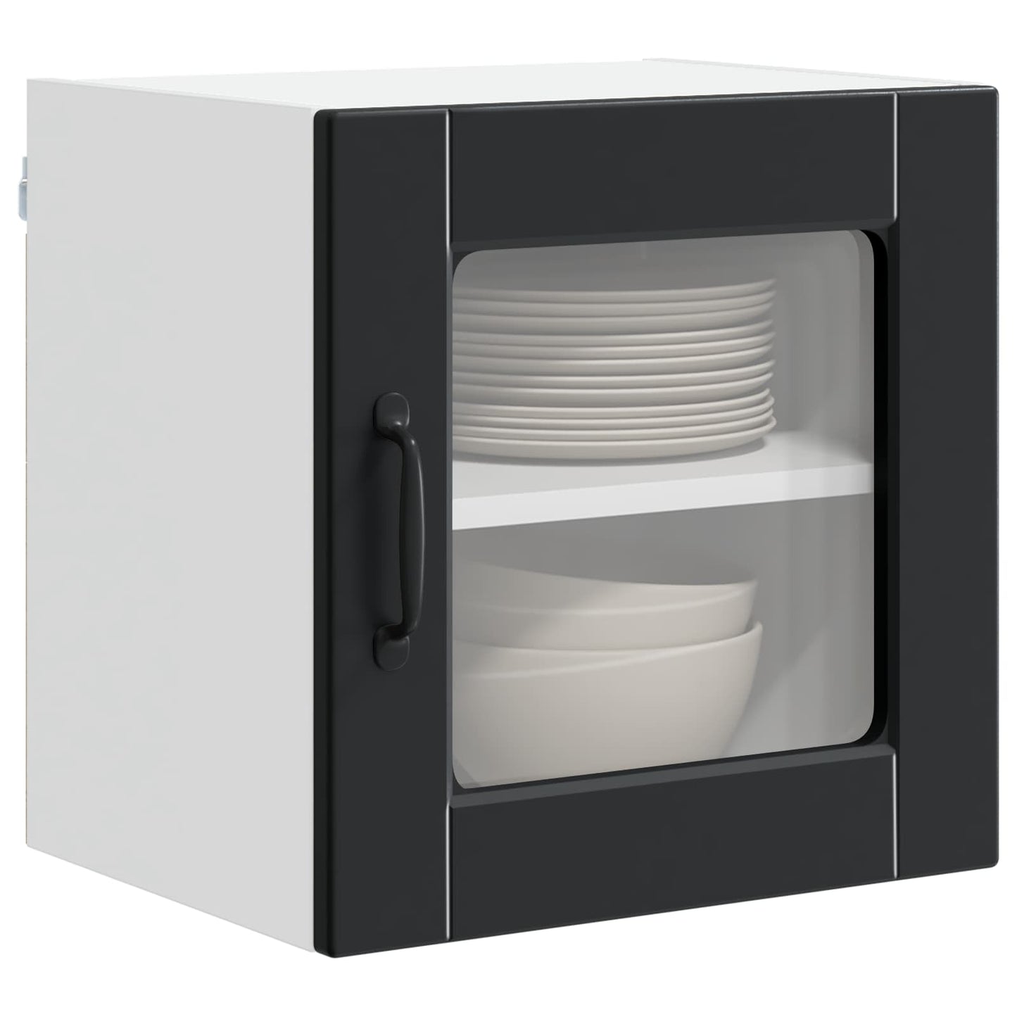 vidaXL Küchenschrank mit Regal Schwarz 40 x 31 x 40 cm Holzwerkstoff