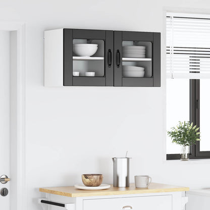 vidaXL Küchenschrank 2 pcs Schwarz 40 x 31 x 40 cm Holzwerkstoff