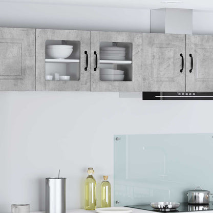 vidaXL Küchenschrank 2 pcs Beton Grau 40 x 31 x 40 cm Holzwerkstoff