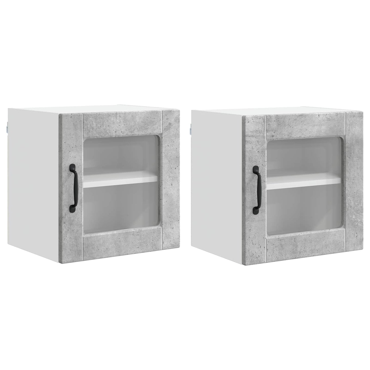 vidaXL Küchenschrank 2 pcs Beton Grau 40 x 31 x 40 cm Holzwerkstoff