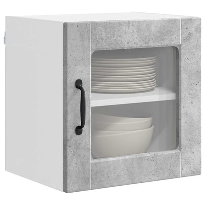 vidaXL Küchenschrank 2 pcs Beton Grau 40 x 31 x 40 cm Holzwerkstoff