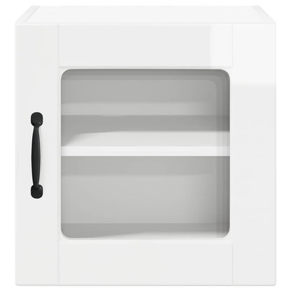vidaXL Küchenschrank mit Regal 2 pcs Hochglanz Weiß 40 x 31 x 40 cm