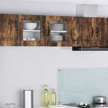 Küchenschrank mit Regal 2 pcs Geräucherte Eiche 40 x 31 x 40 cm