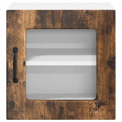 Küchenschrank mit Regal 2 pcs Geräucherte Eiche 40 x 31 x 40 cm