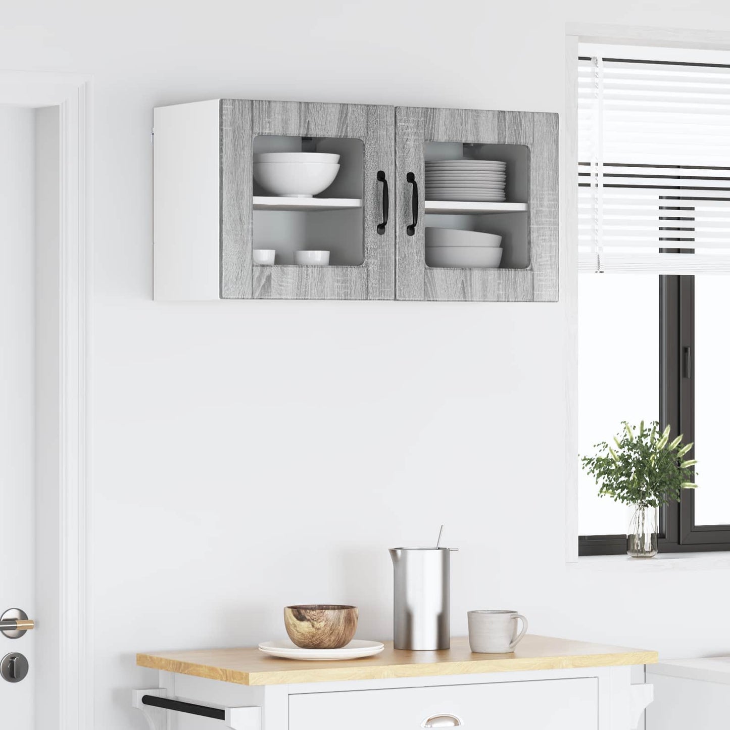 vidaXL Küchenschrank 2 pcs Graues Sonoma 40 x 31 x 40 cm Holzwerkstoff