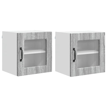 vidaXL Küchenschrank 2 pcs Graues Sonoma 40 x 31 x 40 cm Holzwerkstoff
