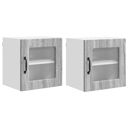 vidaXL Küchenschrank 2 pcs Graues Sonoma 40 x 31 x 40 cm Holzwerkstoff