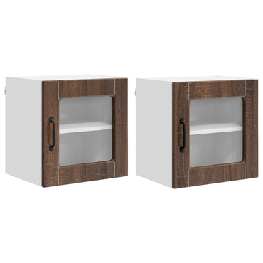 vidaXL Küchenschrank mit Tür 2 pcs Braun Eichen-Optik 40 x 31 x 40 cm