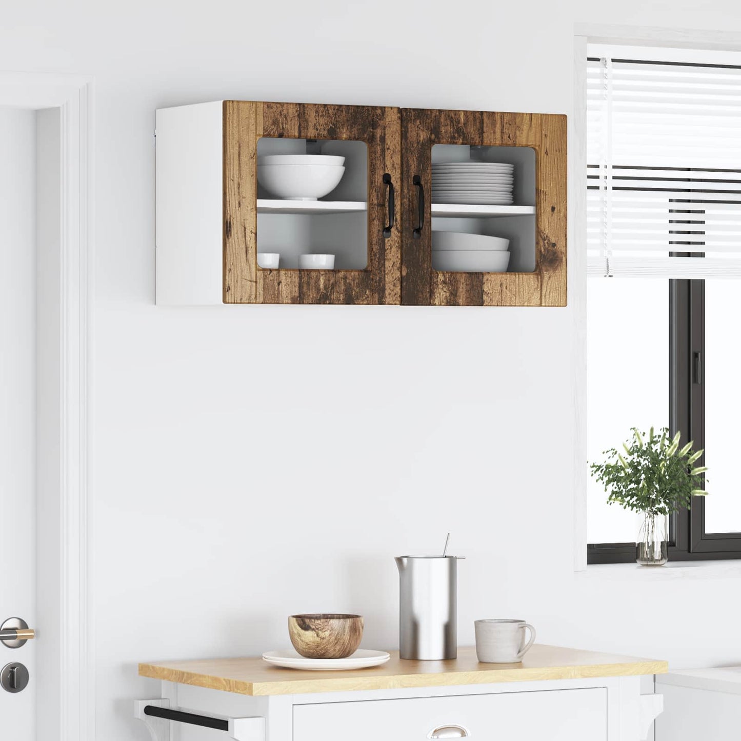 vidaXL Küchenschrank 2 pcs Altholz 40 x 31 x 40 cm Holzwerkstoff
