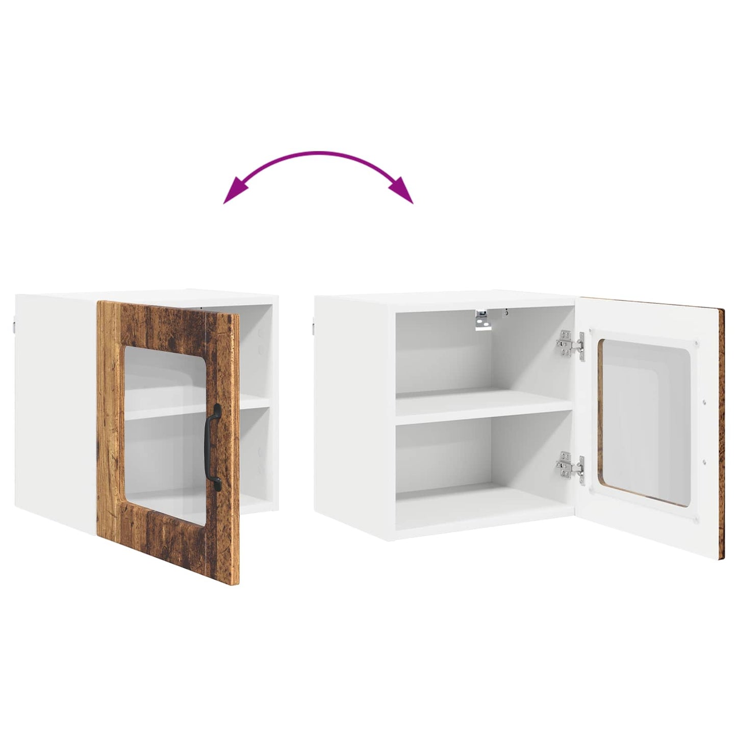 vidaXL Küchenschrank 2 pcs Altholz 40 x 31 x 40 cm Holzwerkstoff