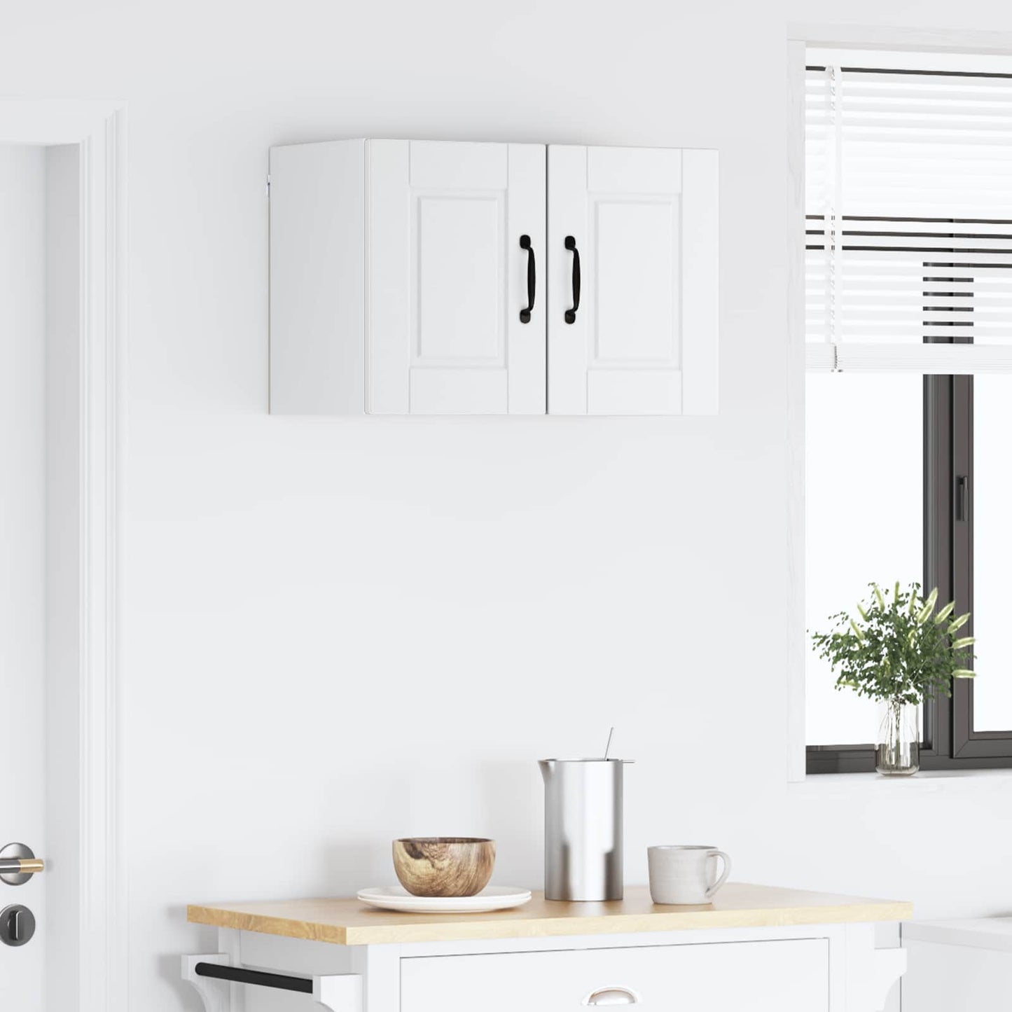 vidaXL Küchenschrank mit Tür 2 pcs Weiß 30 x 31 x 40 cm Holzwerkstoff