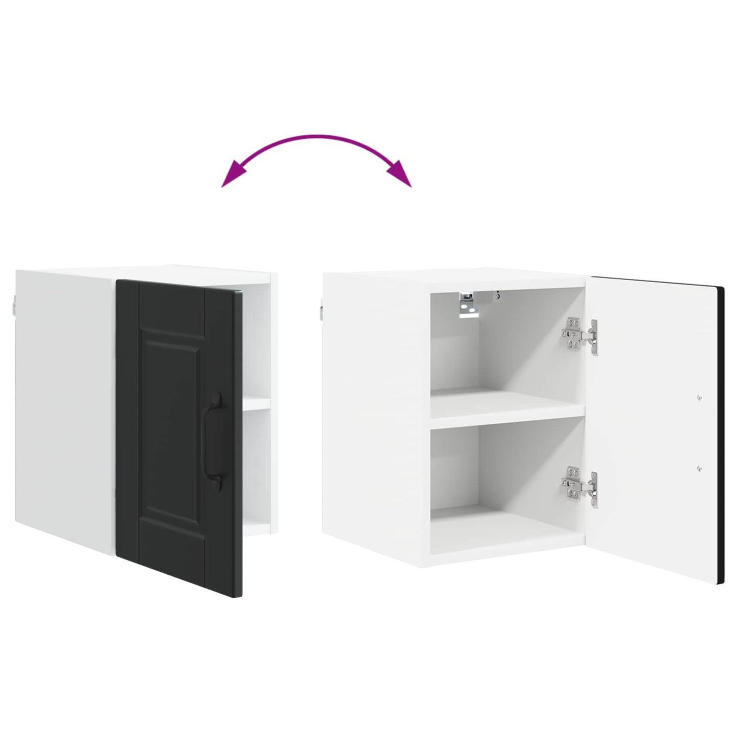 vidaXL Küchenschrank mit Regal Schwarz 30 x 31 x 40 cm Holzwerkstoff