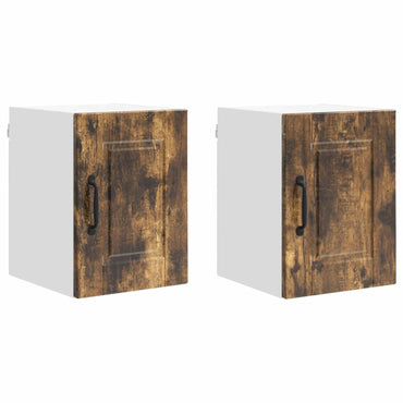 vidaXL Küchenschrank mit Regal 2 pcs Geräucherte Eiche 30 x 31 x 40 cm