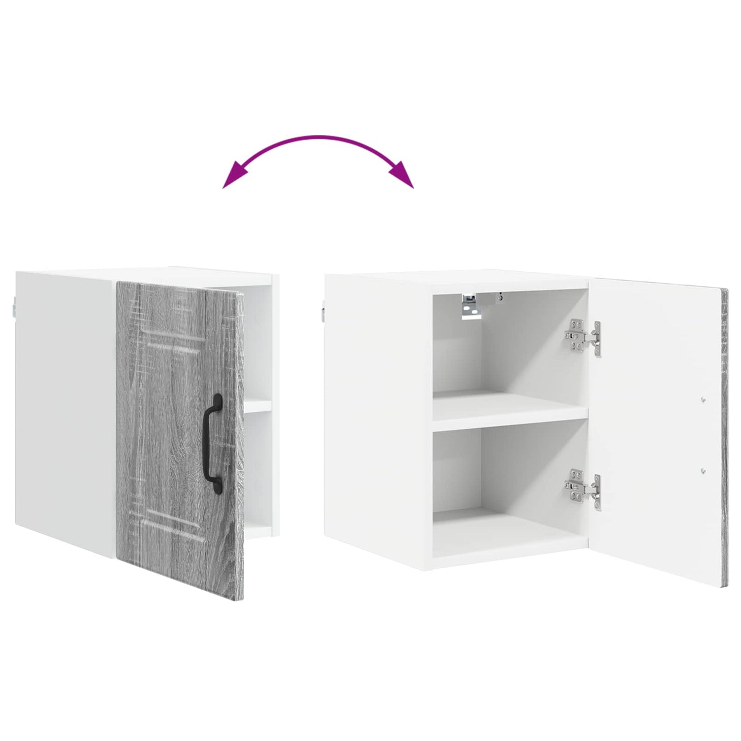 vidaXL Küchenschrank 2 pcs Graues Sonoma 30 x 31 x 40 cm Holzwerkstoff