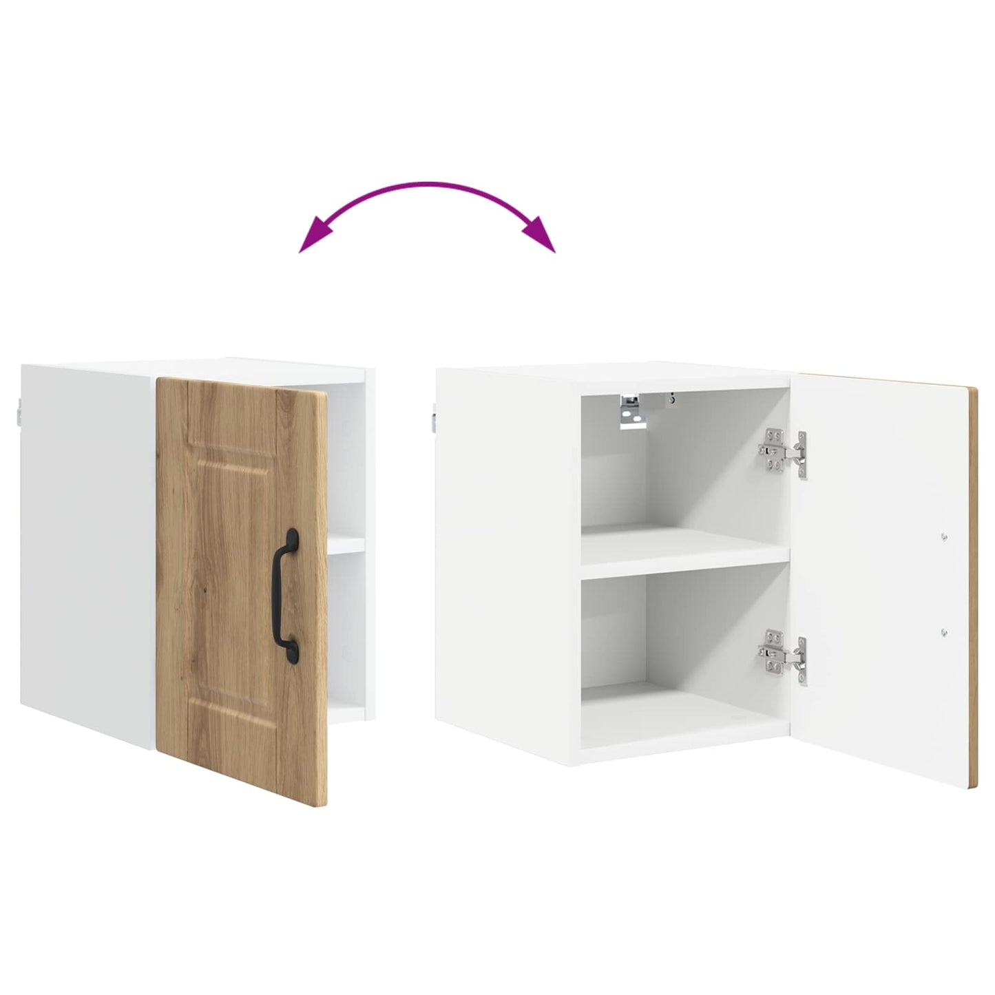 vidaXL Küchenschrank 2 pcs Artisan-Eiche 30 x 31 x 40 cm Holzwerkstoff
