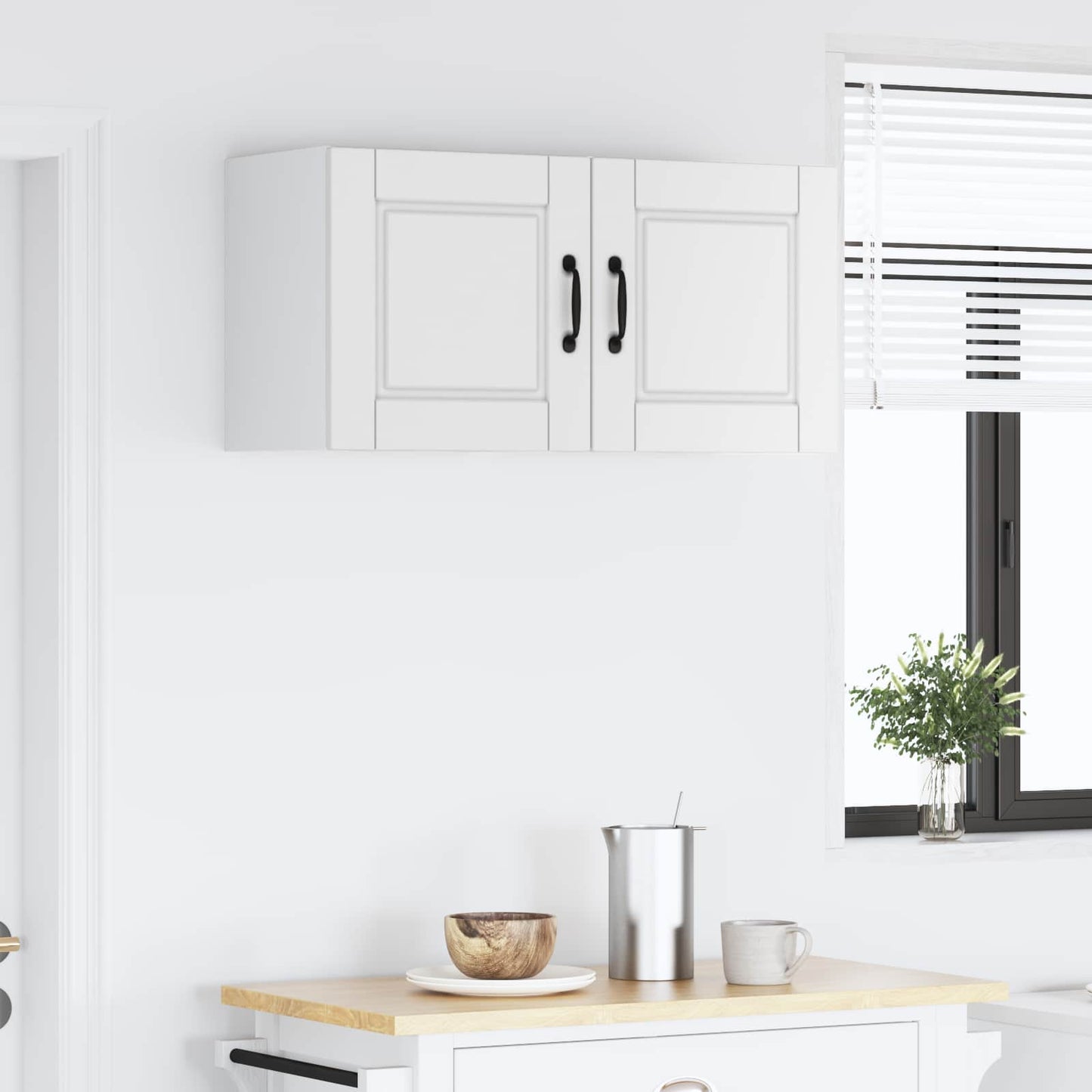 vidaXL Küchenschrank mit Tür 2 pcs Weiß 40 x 31 x 40 cm Holzwerkstoff