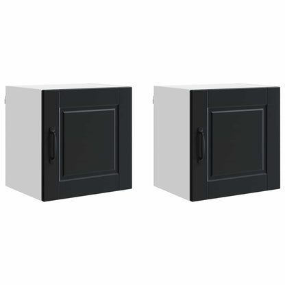 Küchenschrank 2 pcs Schwarz 40 x 31 x 40 cm Holzwerkstoff